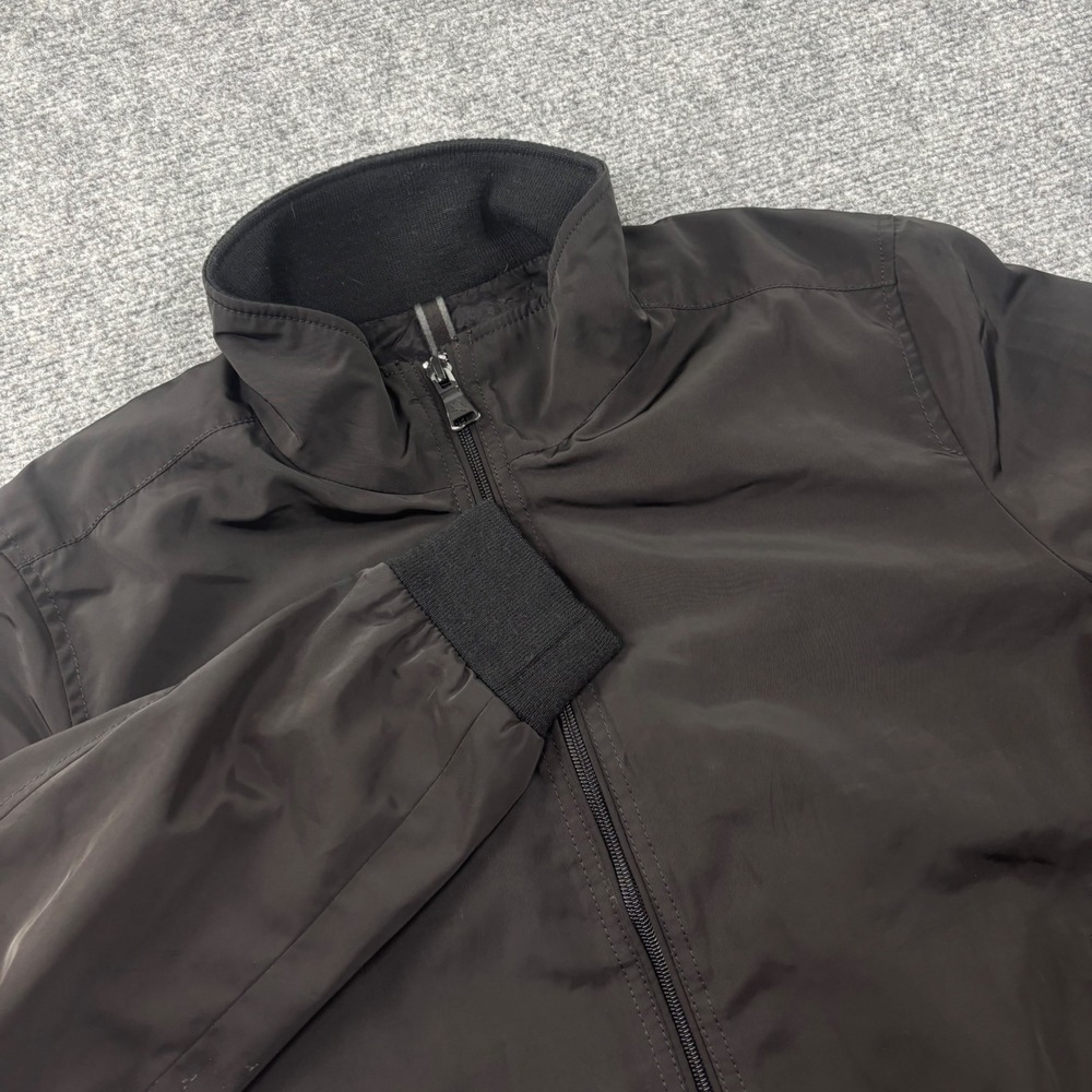 Express Bomber Jacket Size Large Black Full Zip Ribbed Trim Men's